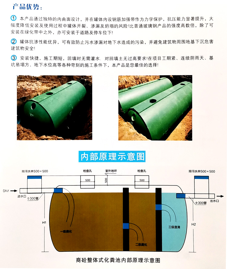 平阴玻璃钢化粪池